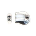 Hebilla con pasador 40mm Plata Bisu 9083