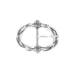 Hebilla doble entrelazada Plata Bisu 9088