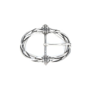 Hebilla doble entrelazada Plata Bisu 9088