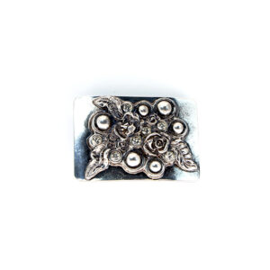 Chapón Hojas Strass 40mm.
