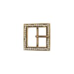 Hebilla  doble 40mm oro viejo/strass 9209