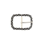 Hebilla  doble 40mm plata vieja 9211