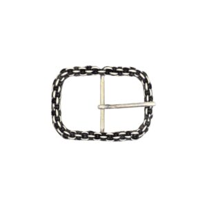 Hebilla  doble 40mm plata vieja 9211