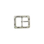 Hebilla  doble 30mm plata vieja 8435