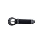 Hebilla con pasador y puntera 30mm plata vieja 9163
