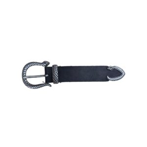 Hebilla con pasador y puntera 30mm plata vieja 9162