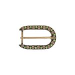 Hebilla 30mm oro viejo con strass 9096