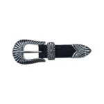 Hebilla con pasador y puntera 25mm plata bisu