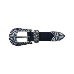 Hebilla con pasador y puntera 25mm plata bisu