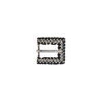Hebilla 20mm plata vieja con strass 9215