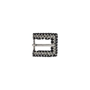 Hebilla 20mm plata vieja con strass 9215