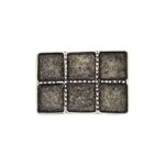 Chapón hexablock plata vieja 40mm