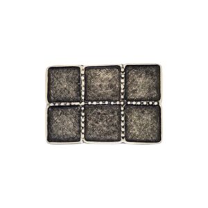 Chapón hexablock plata vieja 40mm